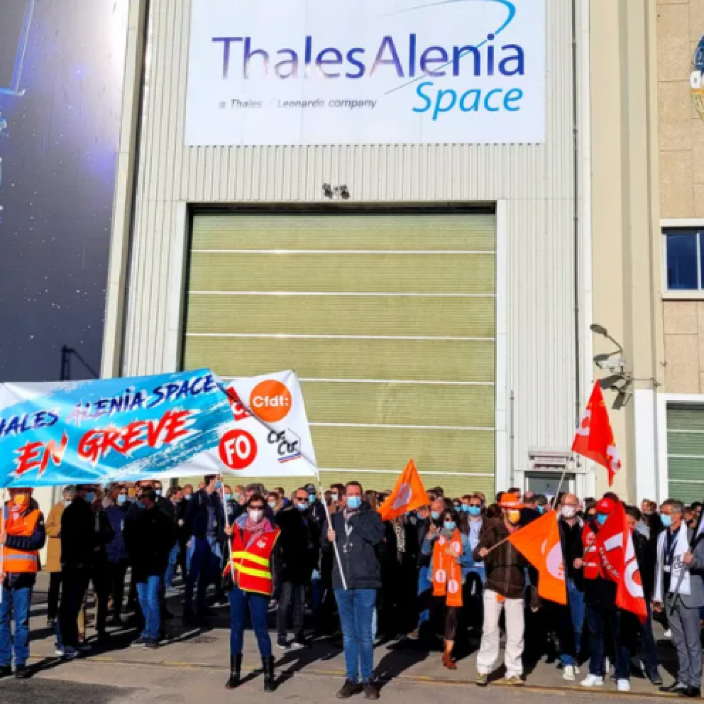 La mobilisation des salariés se poursuit chez Thales Alenia Space à Cannes