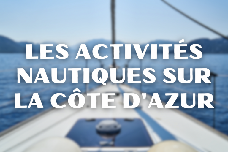 Les activités nautiques sur la côte d'azur visuel